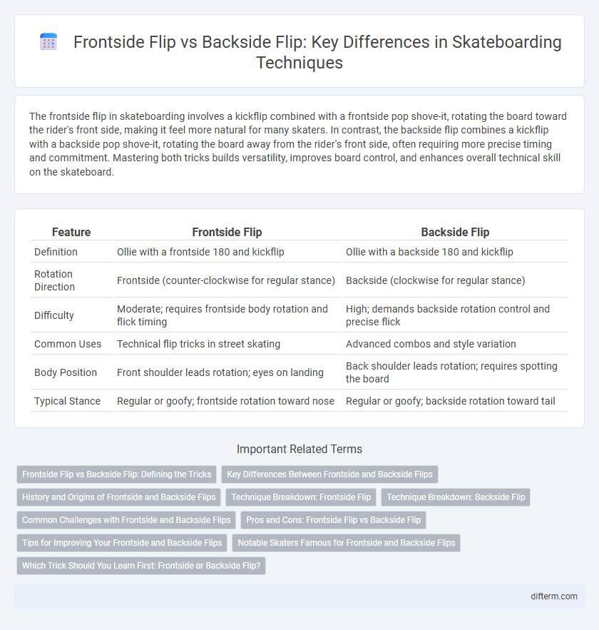 Frontside Flip vs Backside Flip: Key Differences in Skateboarding Techniques