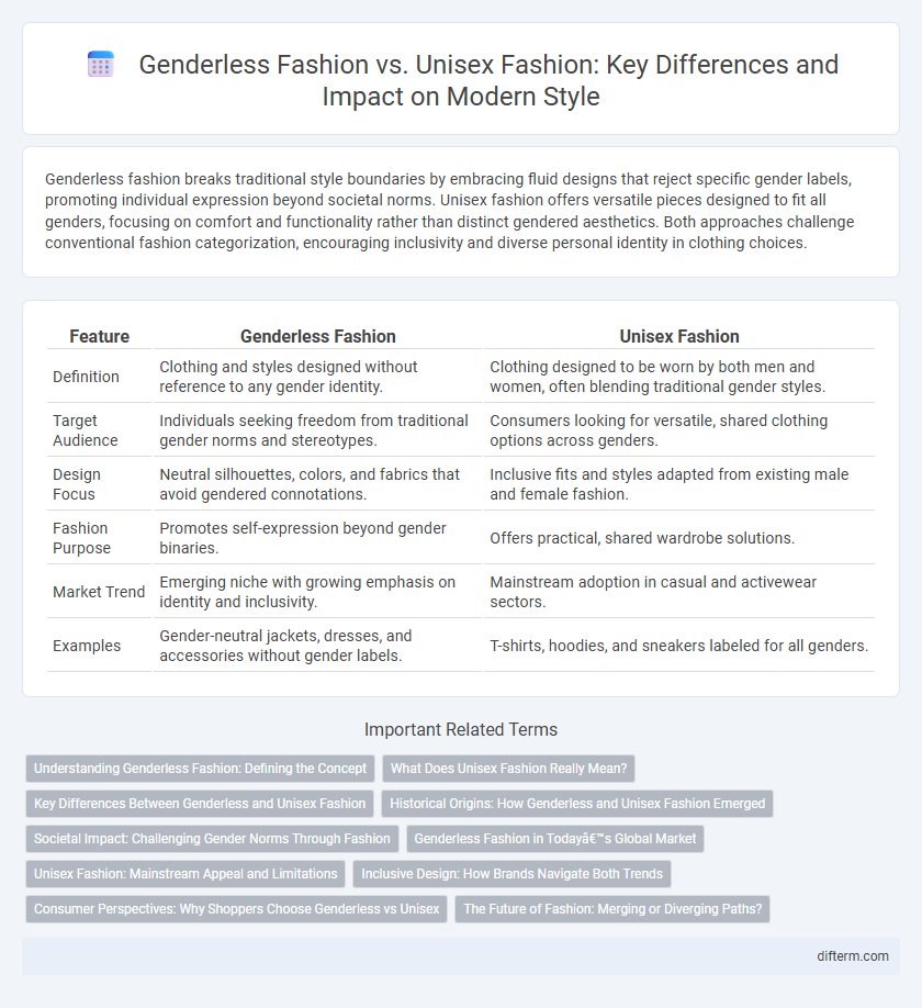 Genderless Fashion vs. Unisex Fashion: Key Differences and Impact on Modern Style