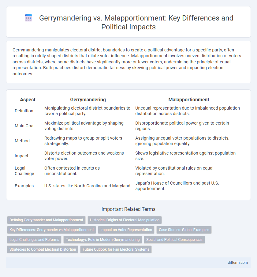 Gerrymandering vs. Malapportionment: Key Differences and Political Impacts