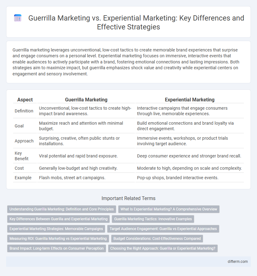 Guerrilla Marketing vs. Experiential Marketing: Key Differences and Effective Strategies