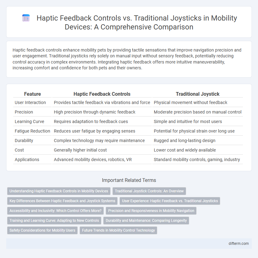 Haptic Feedback Controls vs. Traditional Joysticks in Mobility Devices: A Comprehensive Comparison