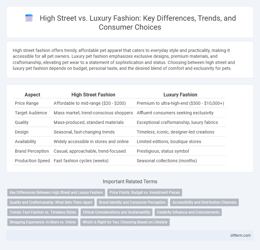 High Street vs. Luxury Fashion: Key Differences, Trends, and Consumer Choices