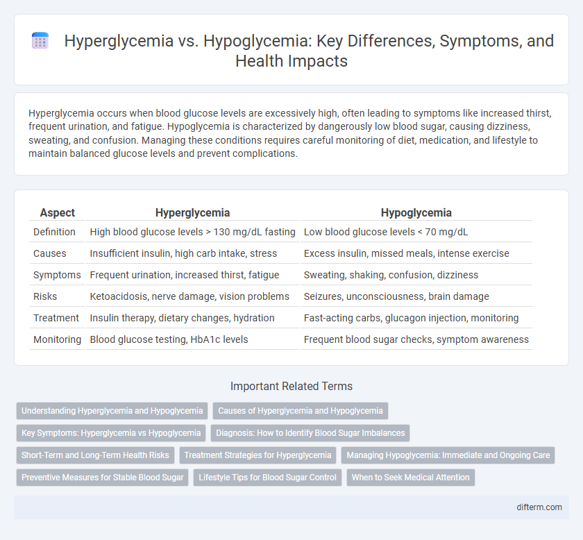 Hyperglycemia vs. Hypoglycemia: Key Differences, Symptoms, and Health Impacts