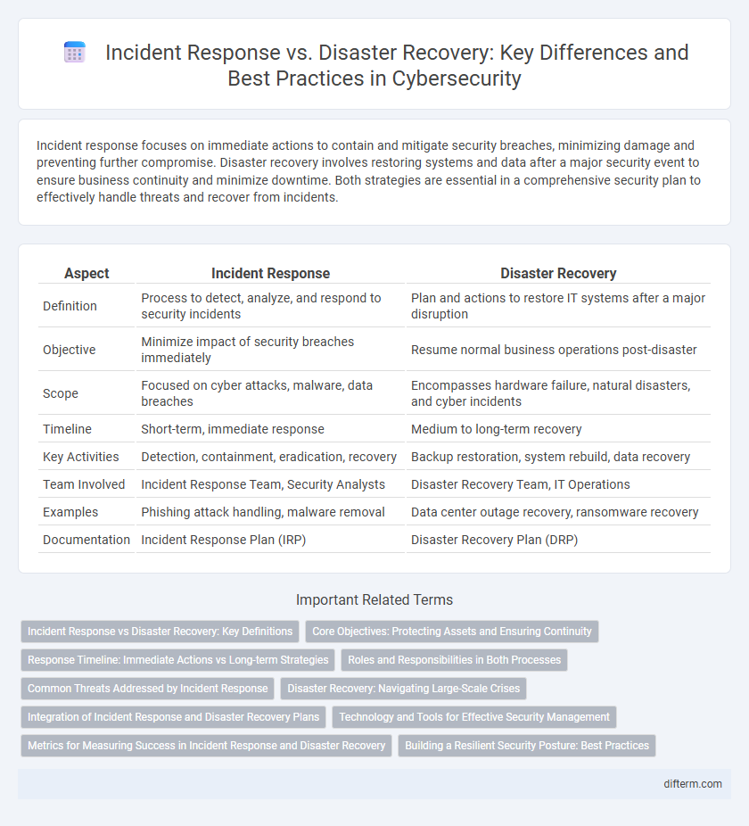 Incident Response vs. Disaster Recovery: Key Differences and Best Practices in Cybersecurity