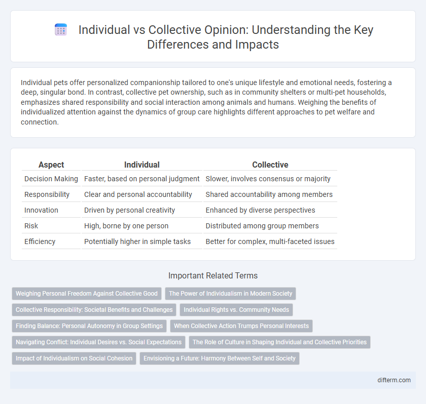 Individual vs Collective Opinion: Understanding the Key Differences and Impacts