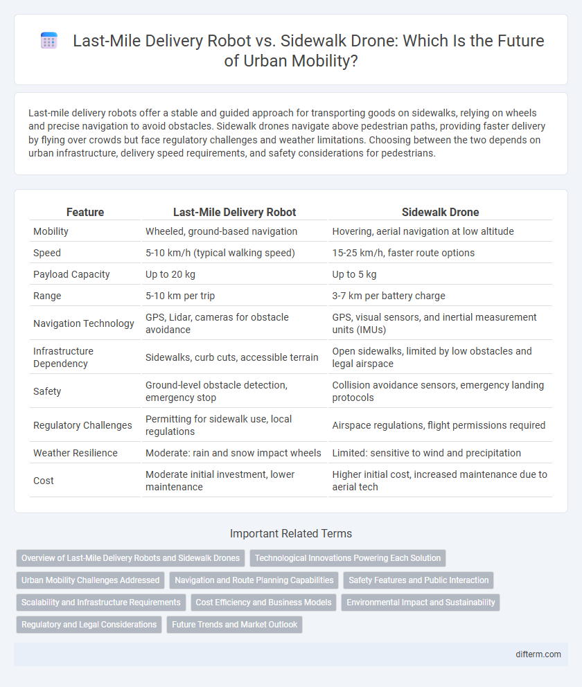 Last-Mile Delivery Robot vs. Sidewalk Drone: Which Is the Future of Urban Mobility?