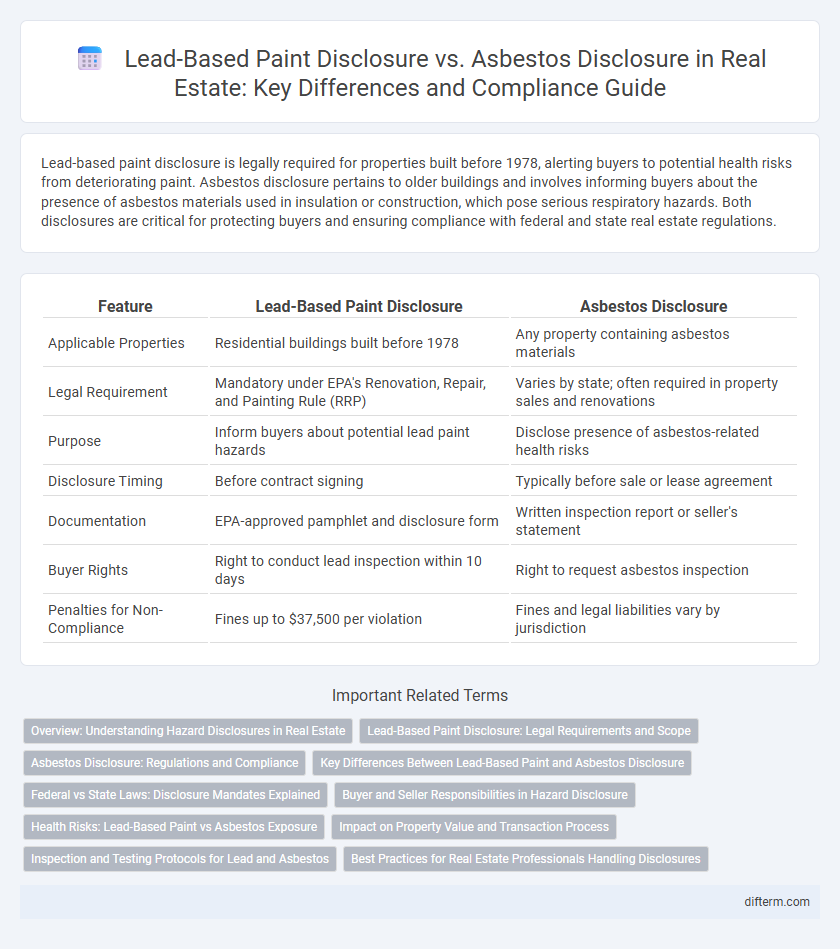 Lead-Based Paint Disclosure vs. Asbestos Disclosure in Real Estate: Key Differences and Compliance Guide
