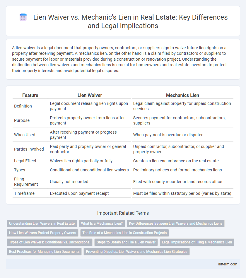 Lien Waiver vs. Mechanic's Lien in Real Estate: Key Differences and Legal Implications