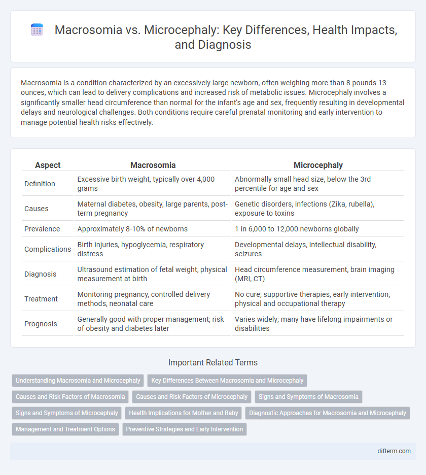 Macrosomia vs. Microcephaly: Key Differences, Health Impacts, and Diagnosis