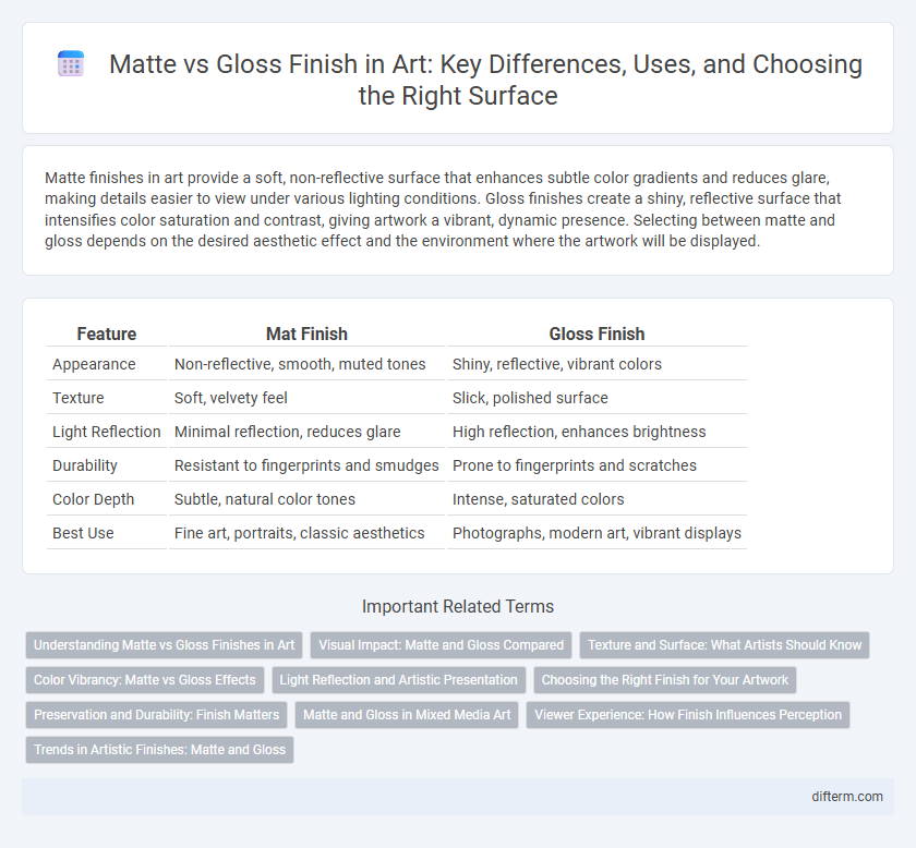 Matte vs Gloss Finish in Art: Key Differences, Uses, and Choosing the Right Surface