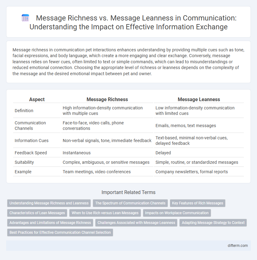 Message Richness vs. Message Leanness in Communication: Understanding the Impact on Effective Information Exchange