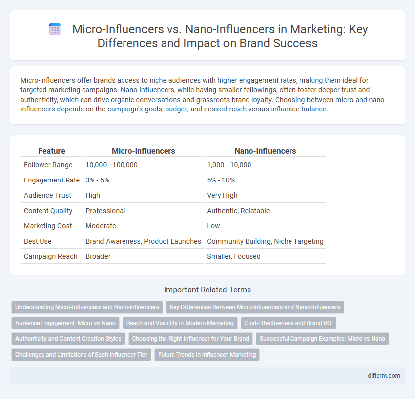 Micro-Influencers vs. Nano-Influencers in Marketing: Key Differences and Impact on Brand Success