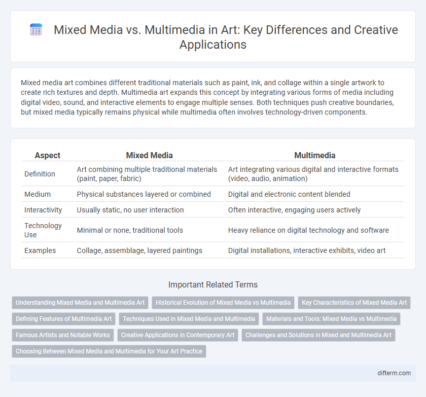 Mixed Media vs. Multimedia in Art: Key Differences and Creative Applications