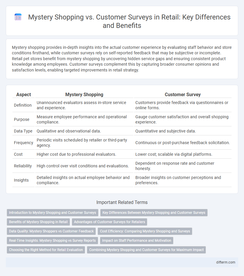 Mystery Shopping vs. Customer Surveys in Retail: Key Differences and Benefits