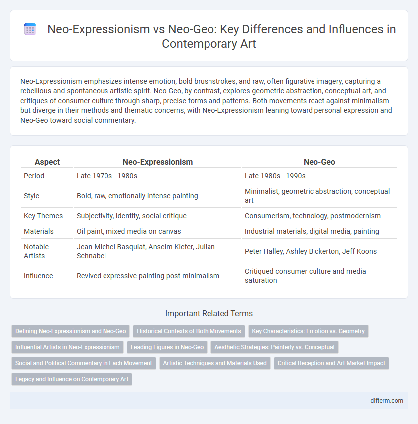 Neo-Expressionism vs Neo-Geo: Key Differences and Influences in Contemporary Art