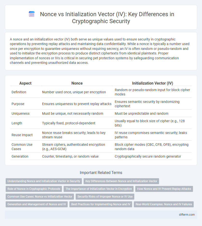 Nonce vs Initialization Vector (IV): Key Differences in Cryptographic Security