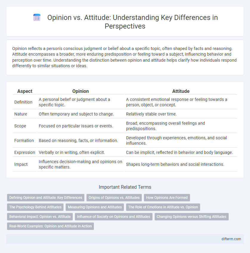 Opinion vs. Attitude: Understanding Key Differences in Perspectives