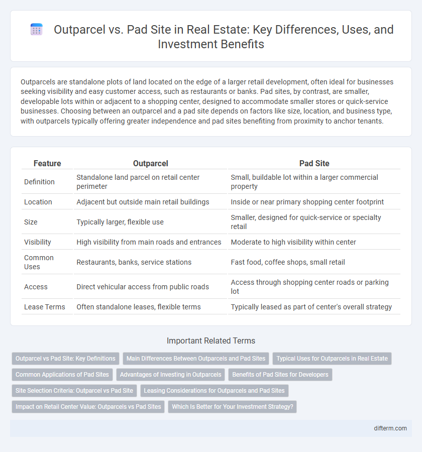 Outparcel vs. Pad Site in Real Estate: Key Differences, Uses, and Investment Benefits