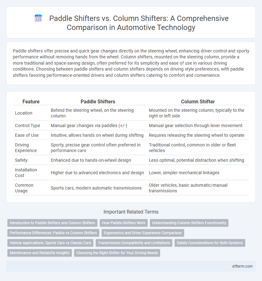 Paddle Shifters vs. Column Shifters: A Comprehensive Comparison in Automotive Technology