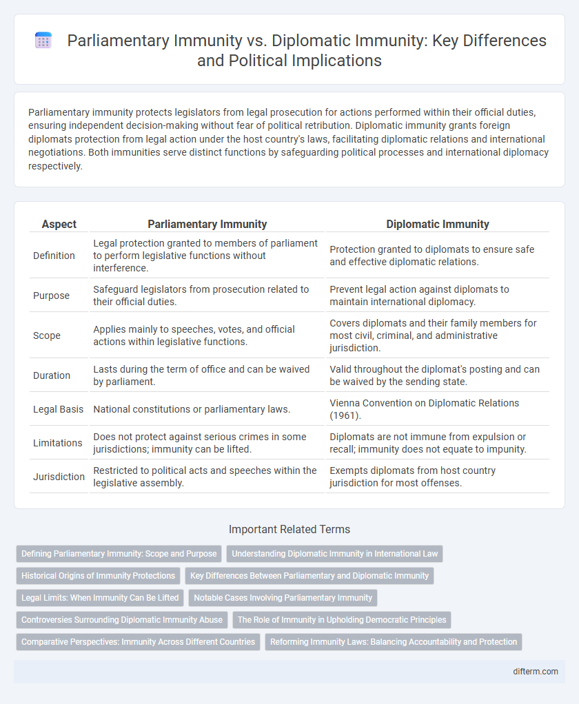 Parliamentary Immunity vs. Diplomatic Immunity: Key Differences and Political Implications