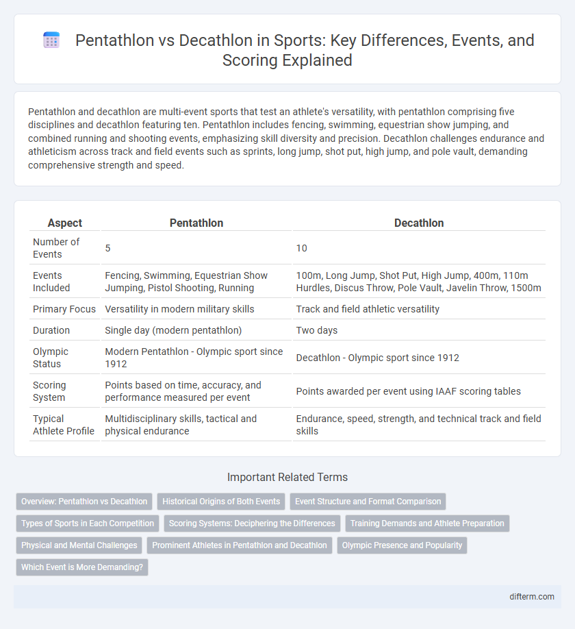 Pentathlon vs Decathlon in Sports: Key Differences, Events, and Scoring Explained