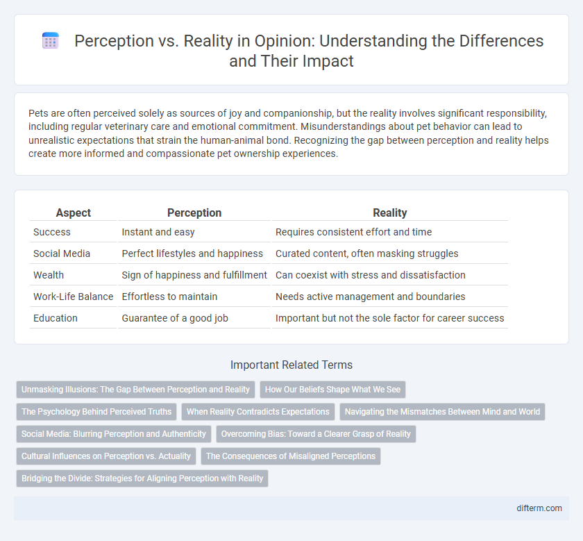 Perception vs. Reality in Opinion: Understanding the Differences and Their Impact