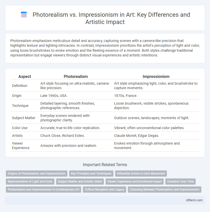 Photorealism vs. Impressionism in Art: Key Differences and Artistic Impact