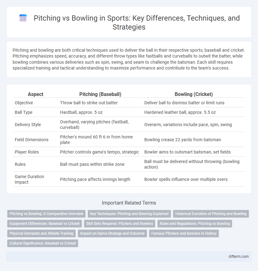 Pitching vs Bowling in Sports: Key Differences, Techniques, and Strategies