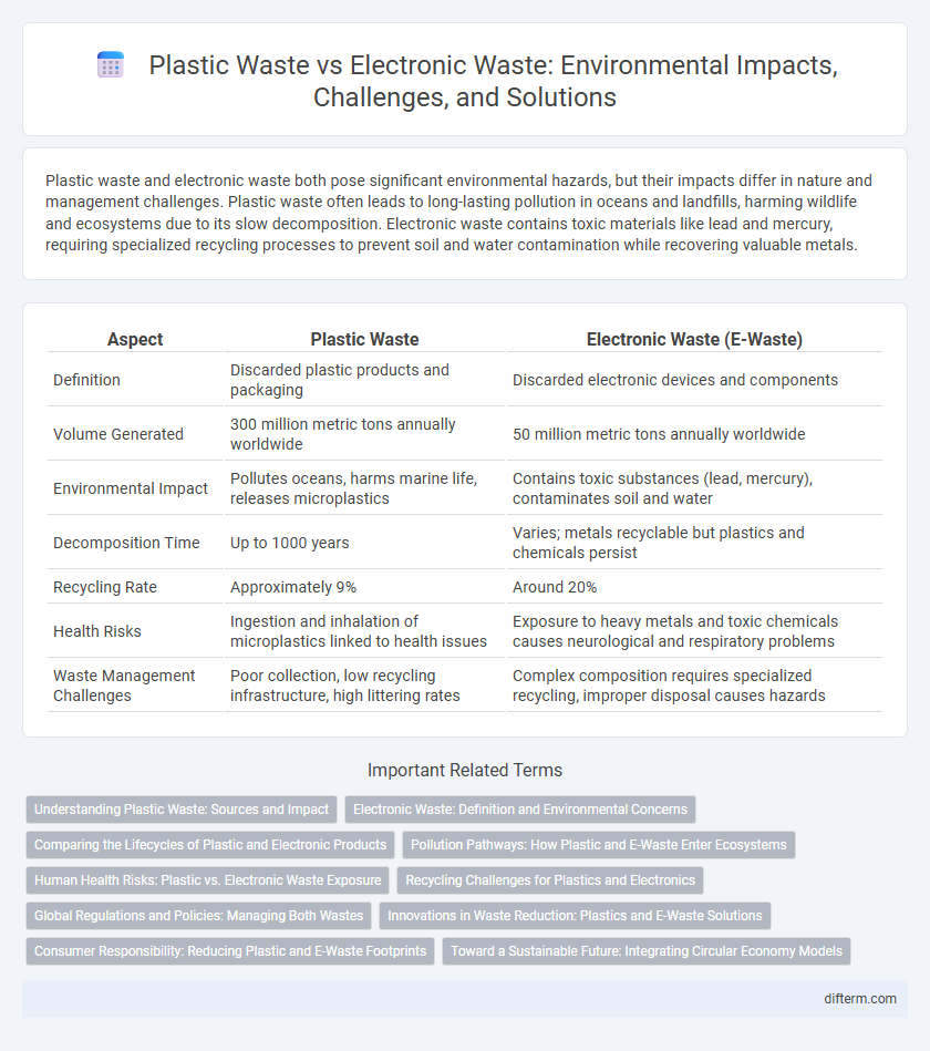 Plastic Waste vs Electronic Waste: Environmental Impacts, Challenges, and Solutions