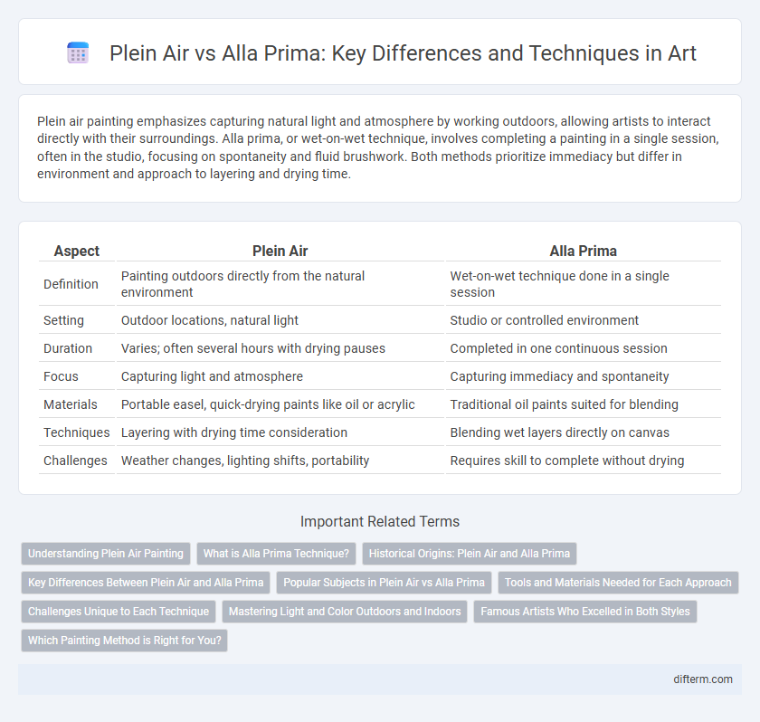 Plein Air vs Alla Prima: Key Differences and Techniques in Art
