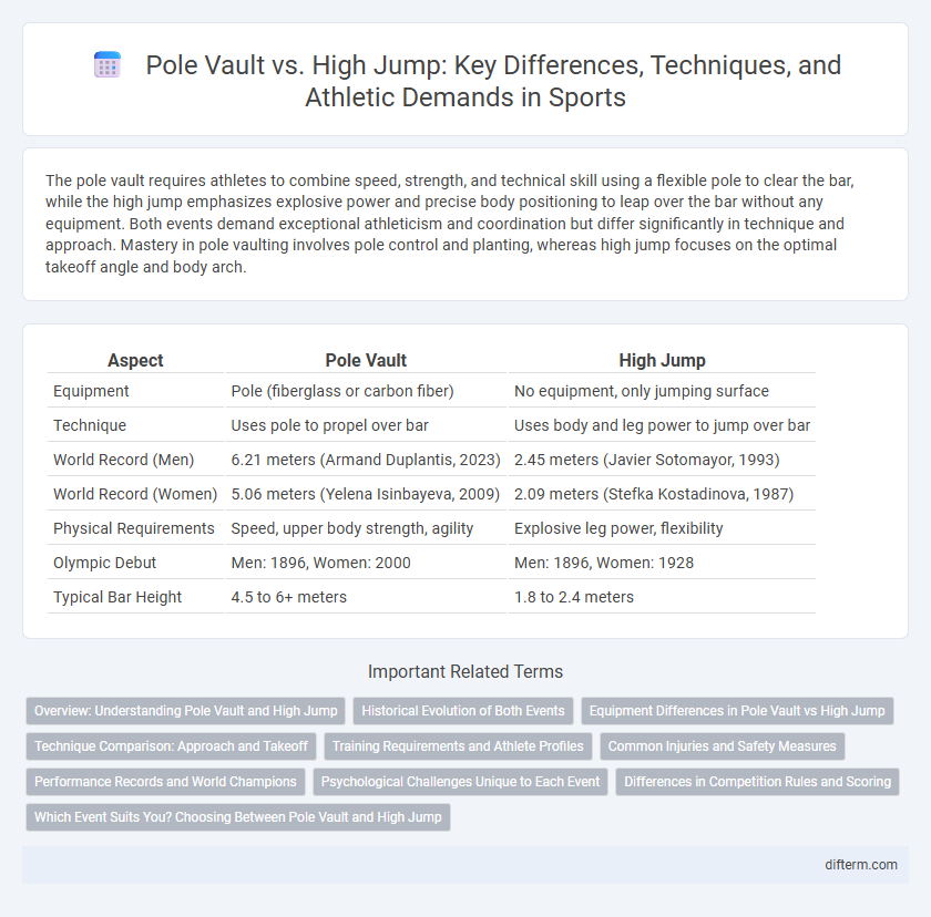 Pole Vault vs. High Jump: Key Differences, Techniques, and Athletic Demands in Sports