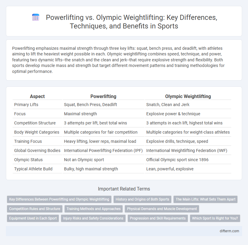Powerlifting vs. Olympic Weightlifting: Key Differences, Techniques, and Benefits in Sports