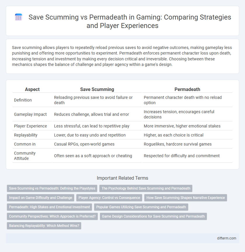 Save Scumming vs Permadeath in Gaming: Comparing Strategies and Player Experiences
