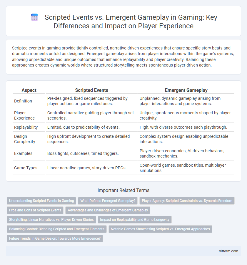 Scripted Events vs. Emergent Gameplay in Gaming: Key Differences and Impact on Player Experience