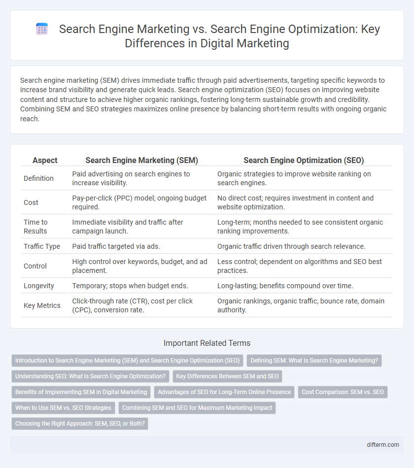 Search Engine Marketing vs. Search Engine Optimization: Key Differences in Digital Marketing