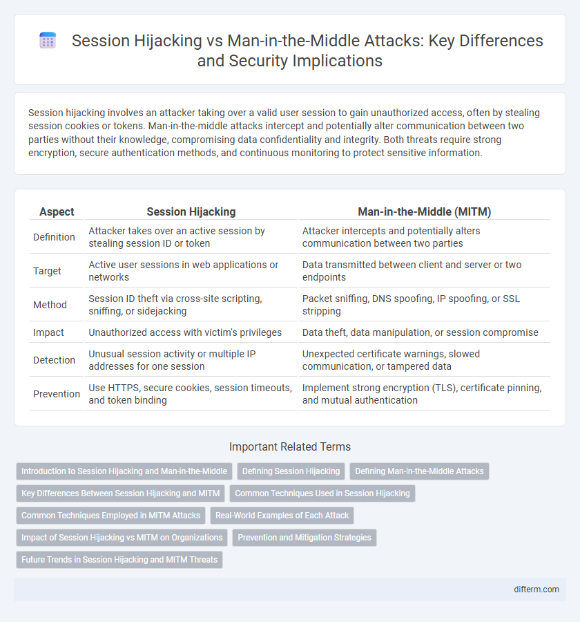 Session Hijacking vs Man-in-the-Middle Attacks: Key Differences and Security Implications