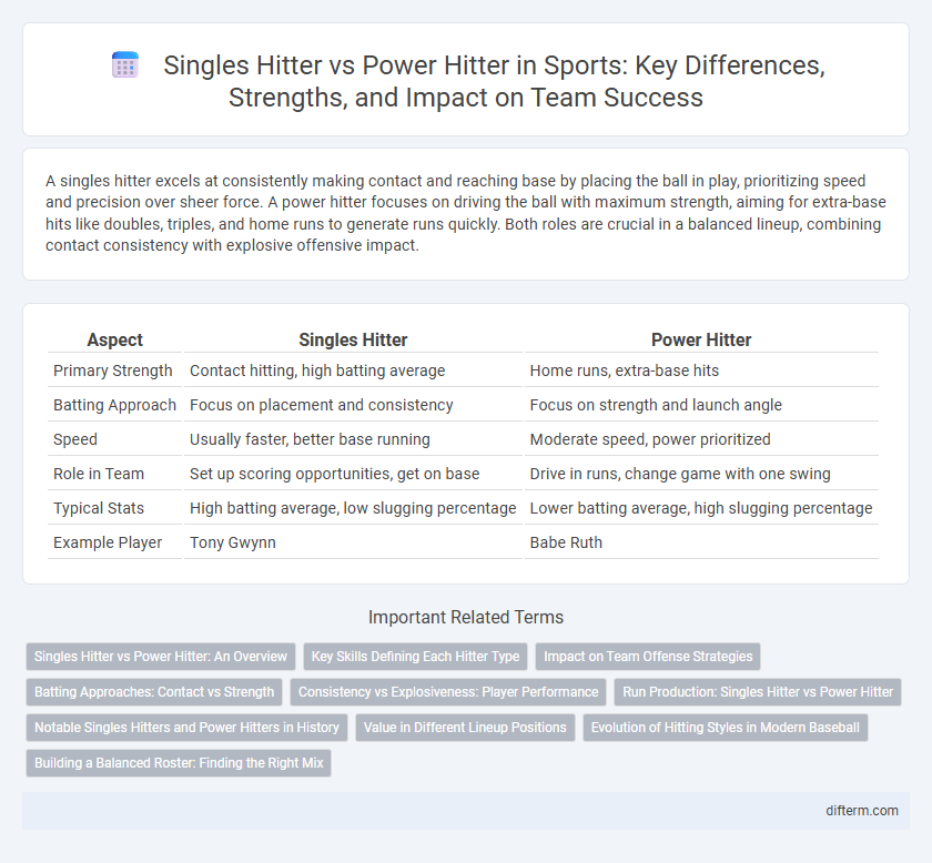 Singles Hitter vs Power Hitter in Sports: Key Differences, Strengths, and Impact on Team Success