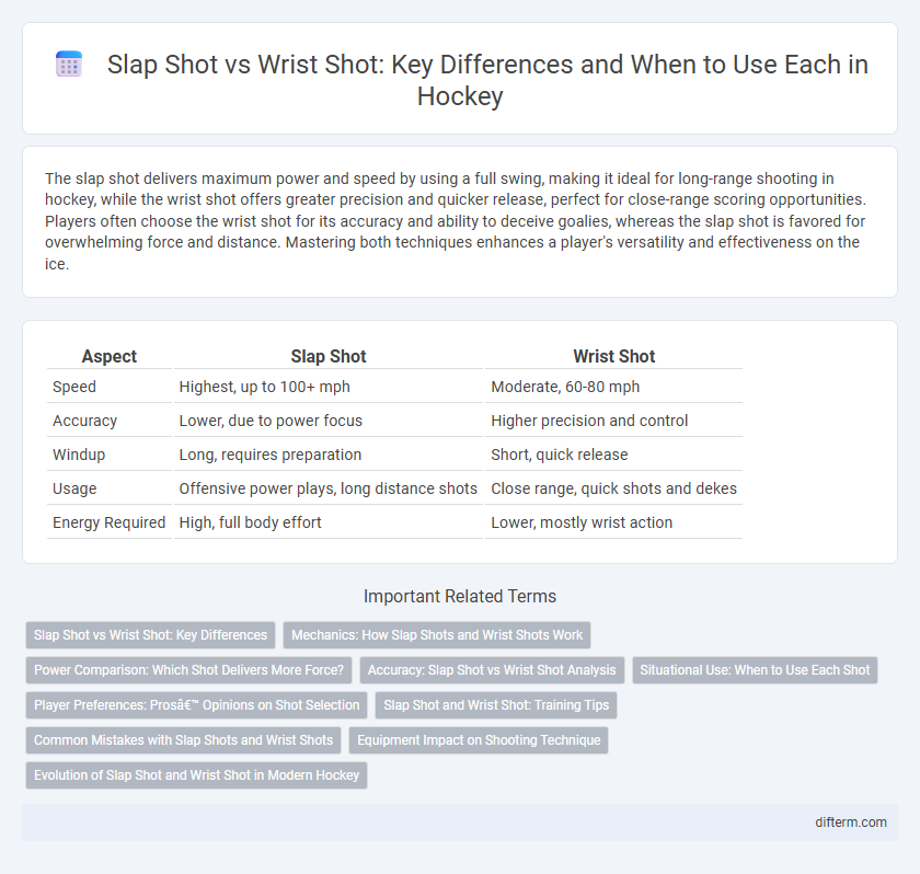 Slap Shot vs Wrist Shot: Key Differences and When to Use Each in Hockey