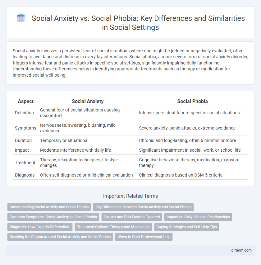 Social Anxiety vs. Social Phobia: Key Differences and Similarities in Social Settings