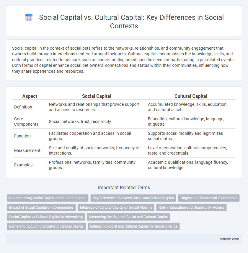 Social Capital vs. Cultural Capital: Key Differences in Social Contexts