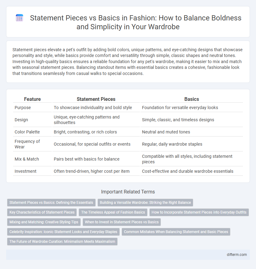 Statement Pieces vs Basics in Fashion: How to Balance Boldness and Simplicity in Your Wardrobe