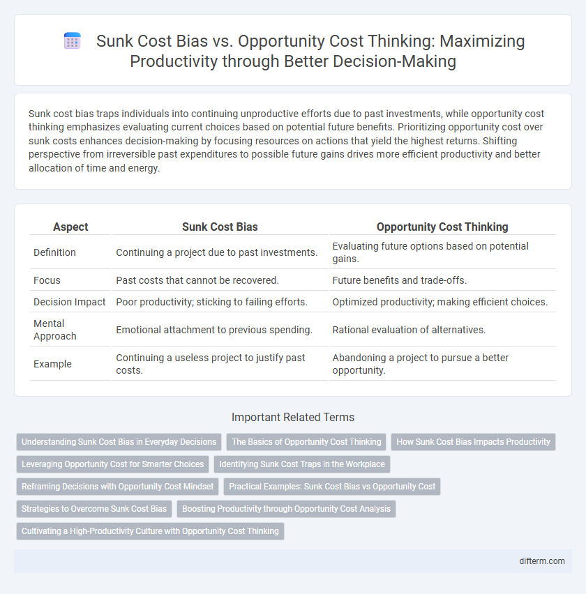 Sunk Cost Bias vs. Opportunity Cost Thinking: Maximizing Productivity through Better Decision-Making