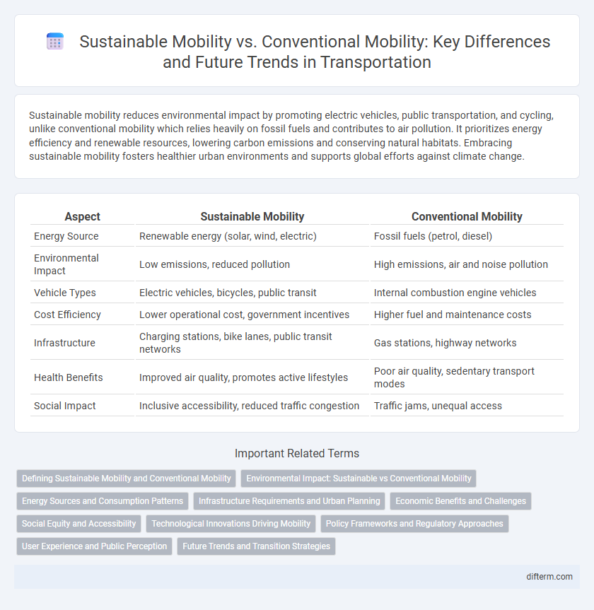 Sustainable Mobility vs. Conventional Mobility: Key Differences and Future Trends in Transportation
