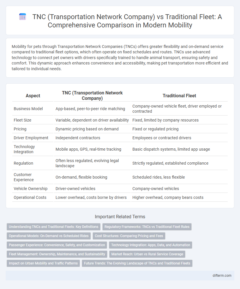 TNC (Transportation Network Company) vs Traditional Fleet: A Comprehensive Comparison in Modern Mobility