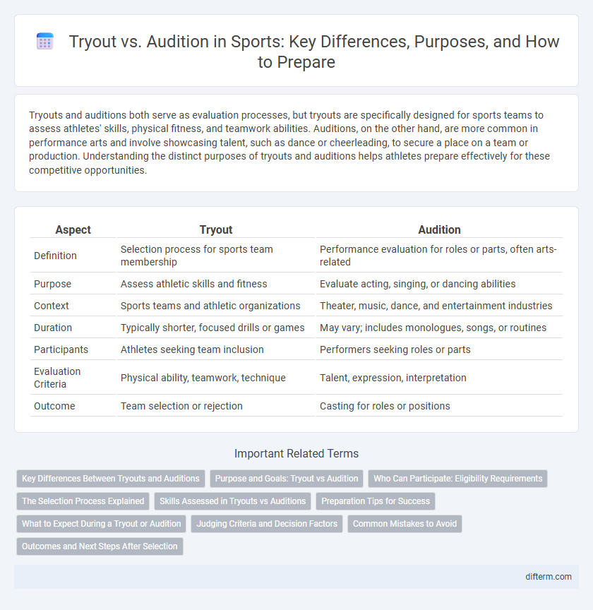 Tryout vs. Audition in Sports: Key Differences, Purposes, and How to Prepare