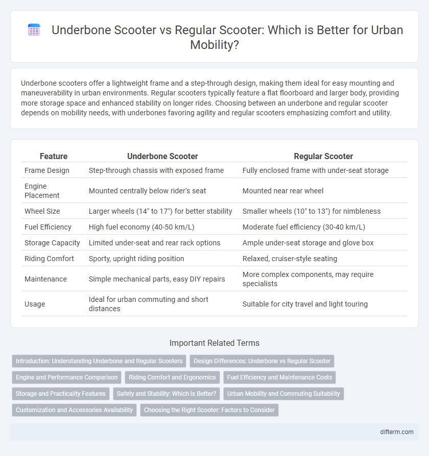 Underbone Scooter vs Regular Scooter: Which is Better for Urban Mobility?