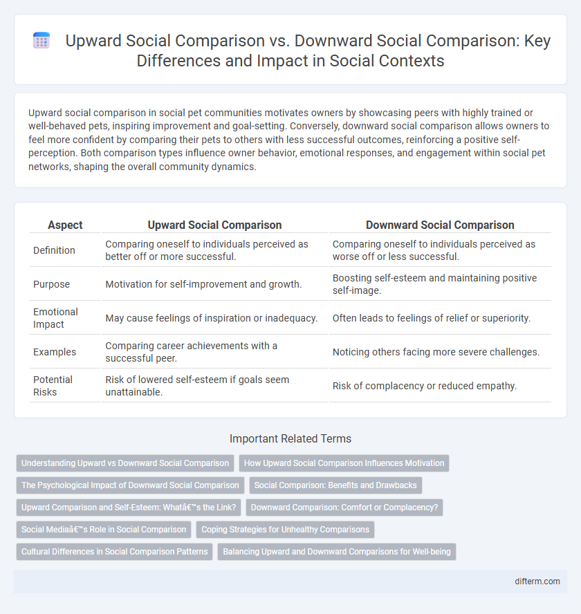 Upward Social Comparison vs. Downward Social Comparison: Key Differences and Impact in Social Contexts