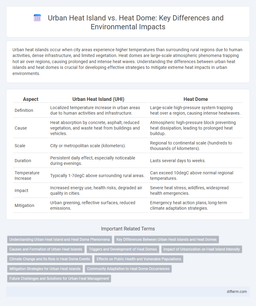 Urban Heat Island vs. Heat Dome: Key Differences and Environmental Impacts