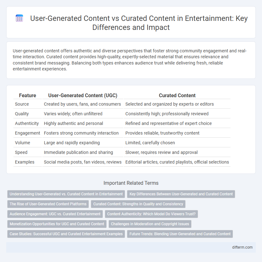 User-Generated Content vs Curated Content in Entertainment: Key Differences and Impact