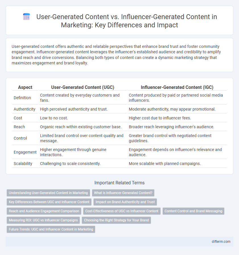 User-Generated Content vs. Influencer-Generated Content in Marketing: Key Differences and Impact